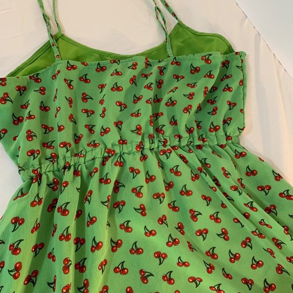 Apple Green with Cherries Sun Dress - Picture 8 of 12